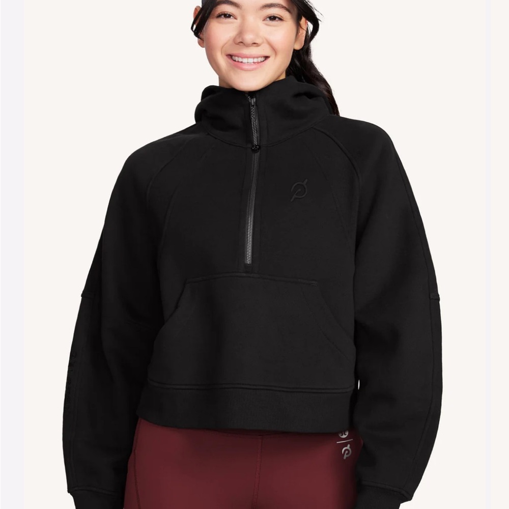 Peloton Women's Black Quarter-Zip Hoodie